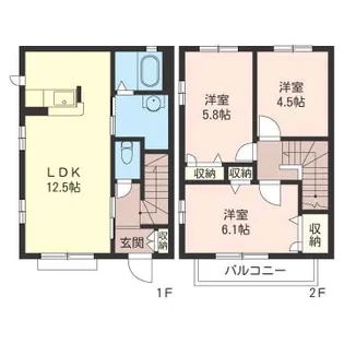 メークピュア原田【1階】の間取り