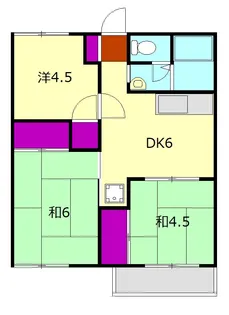 オレンジハイツA棟【2階】の間取り