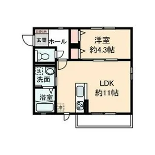 エスペランサ【202号室】の間取り
