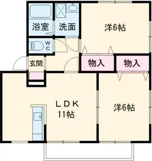 ソレジオ西川田【2階】の間取り
