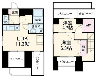 グランベルデ橋本【702号室】の間取り
