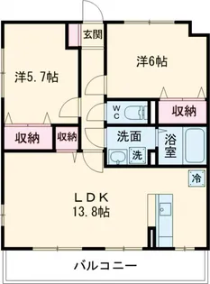 エフプラッツ【206号室】の間取り