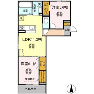 サン・グレース木更津【3階】の間取り