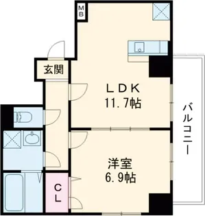 グレンパークⅡ番館【7階】の間取り