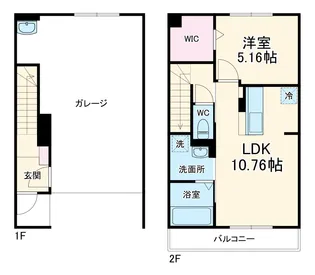 シャルールH【102号室】の間取り