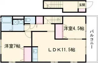 フォーシーズンズ香椎D棟【2階】の間取り