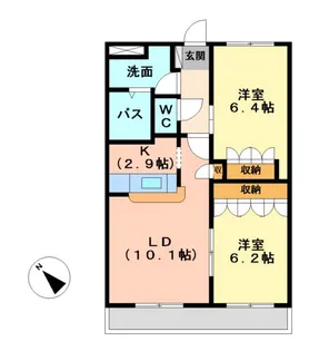 クレスト【2階】の間取り