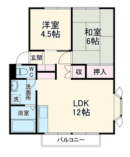 湘南桜コーポD棟【2階】の間取り