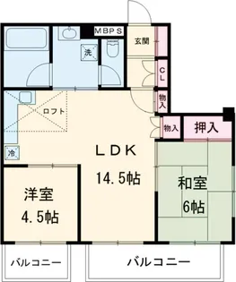 グリーンパーク綾瀬公園通り【8階】の間取り