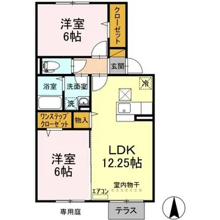 セントアンドリュースA棟【1階】の間取り