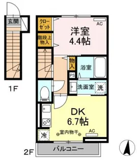 アヴァンス北小岩【2階】の間取り