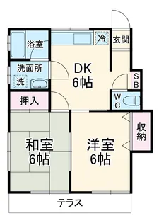 コーポ石田【1階】の間取り