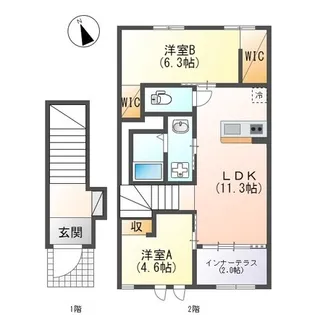 ラ・スール【2階】の間取り