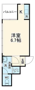 川手ビル【401号室】の間取り