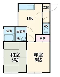 清水ヶ丘ハイツ【1階】の間取り