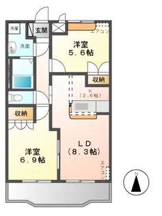 アリウス【2階】の間取り