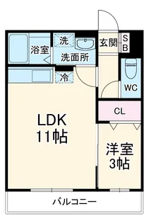 グランメール・21 B棟【1階】の間取り