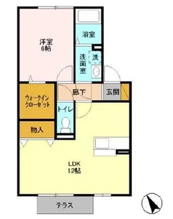 ロイヤル パークス A【1階】の間取り