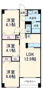 S−FORT青葉しらとり台【1階】の間取り