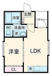 ハーモニーテラス新富町【2階】の間取り