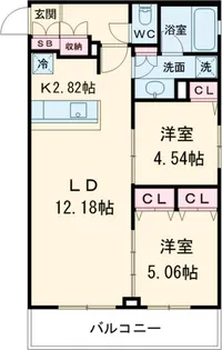ラティエラ滝野川【103号室】の間取り