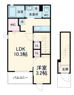 ハーモニーパークVIIe【203号室】の間取り