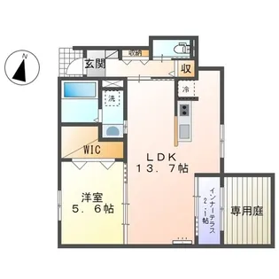 フローラすみれ【1階】の間取り