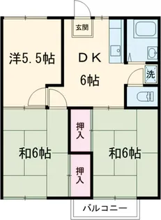 ウエスト立川【2階】の間取り