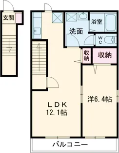 アンバーガーデンイースト【2階】の間取り