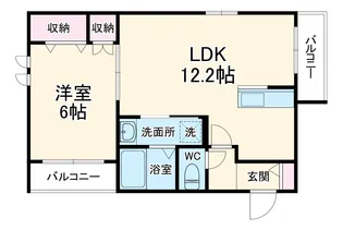 オッジ フェリーチェ【2階】の間取り