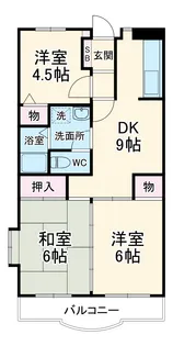 エヴァグリーン大竹【506号室】の間取り