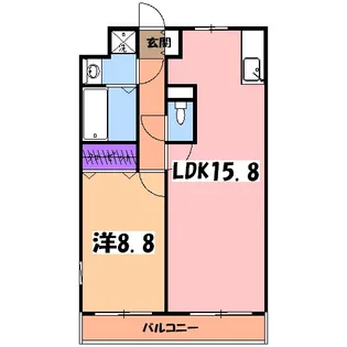 壱番館元今泉【4階】の間取り