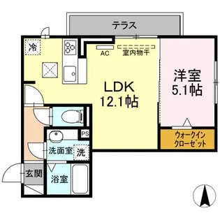 クオーレ【1階】の間取り