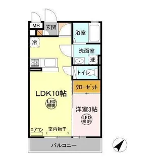 カーサ コモド【3階】の間取り