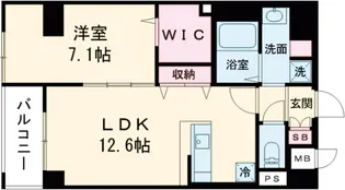 ベルコルティーレ【10階】の間取り