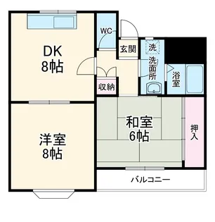 栄グランドハウス【302号室】の間取り