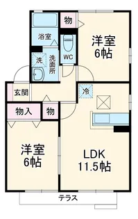 ヴィラ・エスペランサ A【1階】の間取り