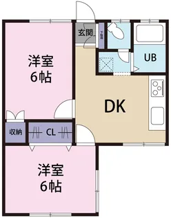 ハイツ白百合Ⅱ【1階】の間取り