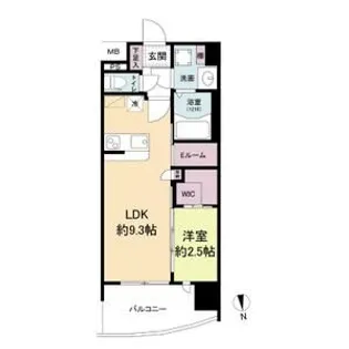 セレニテ難波グランデノール【2階】の間取り