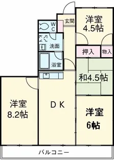メゾンドール加藤【4階】の間取り