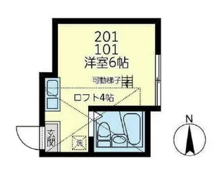 ユナイト藤崎アンドロメダ【1階】の間取り