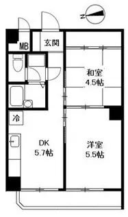 サザンハイム八王子【201号室】の間取り