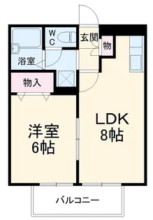 グリーンサイドヴィラⅡ【1階】の間取り