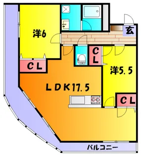 ファイブシティ【805号室】の間取り