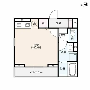 RIVER SYO【205号室】の間取り