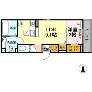 サンセール【1階】の間取り