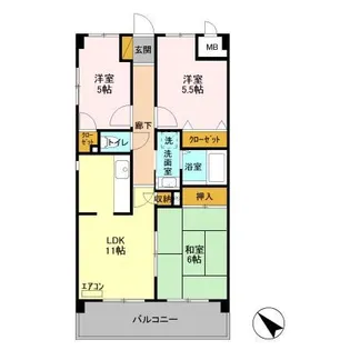 レジデンスJOKO【2階】の間取り