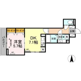 セレスティア扇II【1階】の間取り