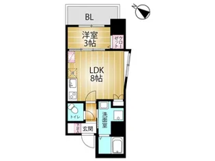 LANART蘇我【8階】の間取り