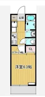 プレミア台町【2階】の間取り